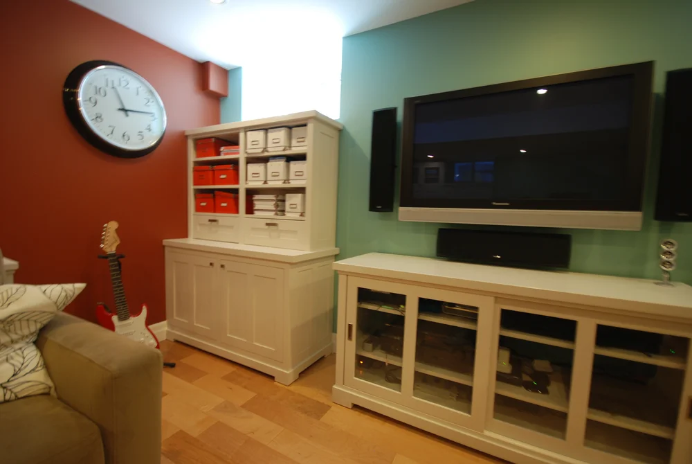 Rec Room Built Ins Radio Custom Building