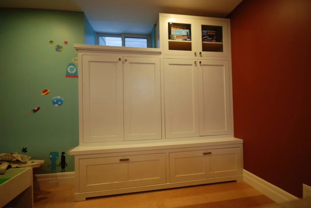 Rec Room Built Ins Radio Custom Building