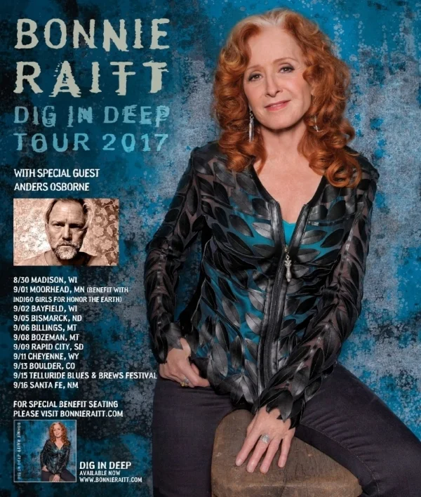 Anders will be touring solo supporting the one and only Bonnie Raitt on her "Dig In Deep Tour" Summer 2017!