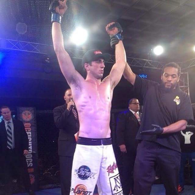 Andrew Ramm with the victory at BAMMA USA