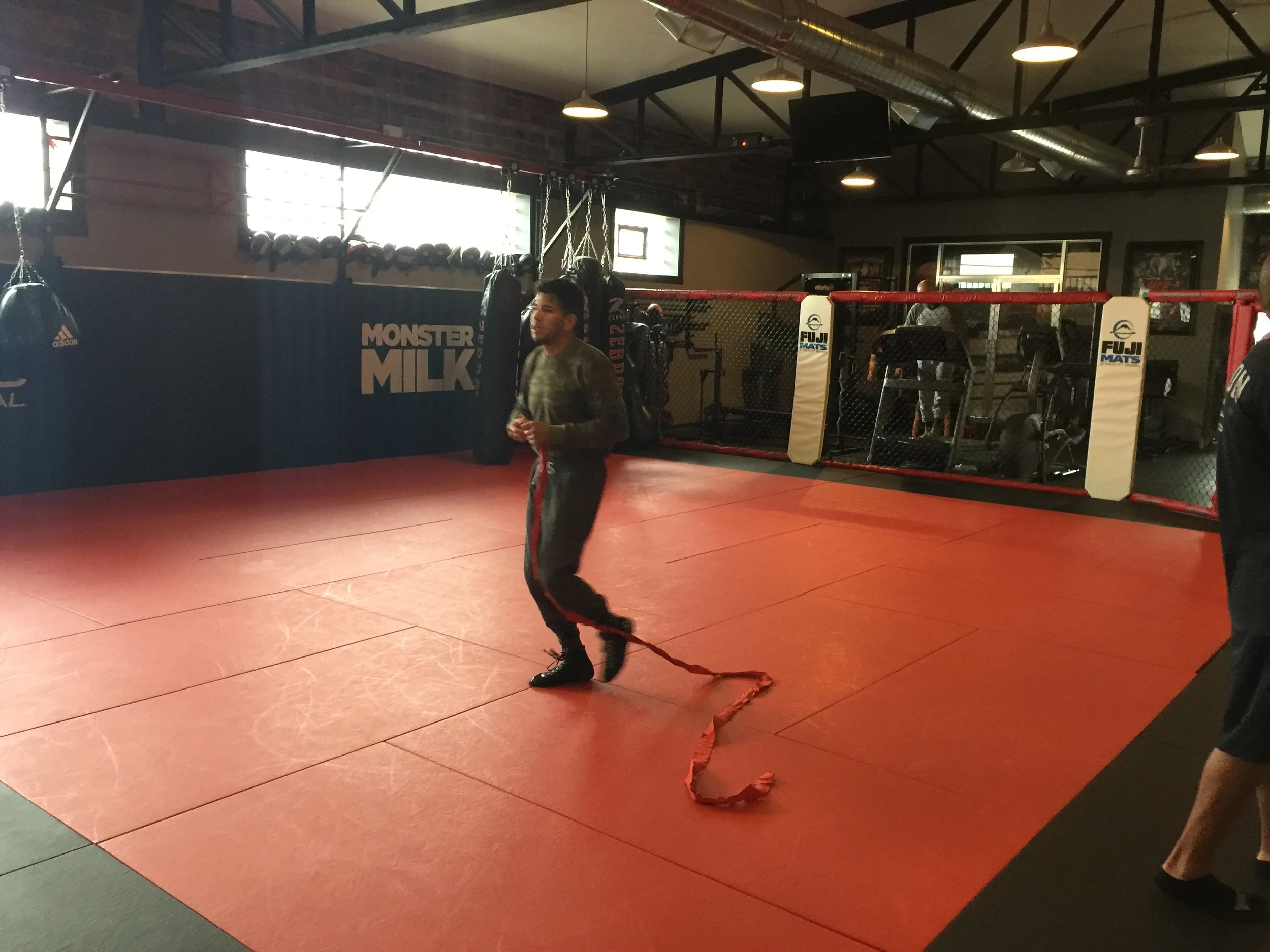 Matthew Lopez wrapping his hands