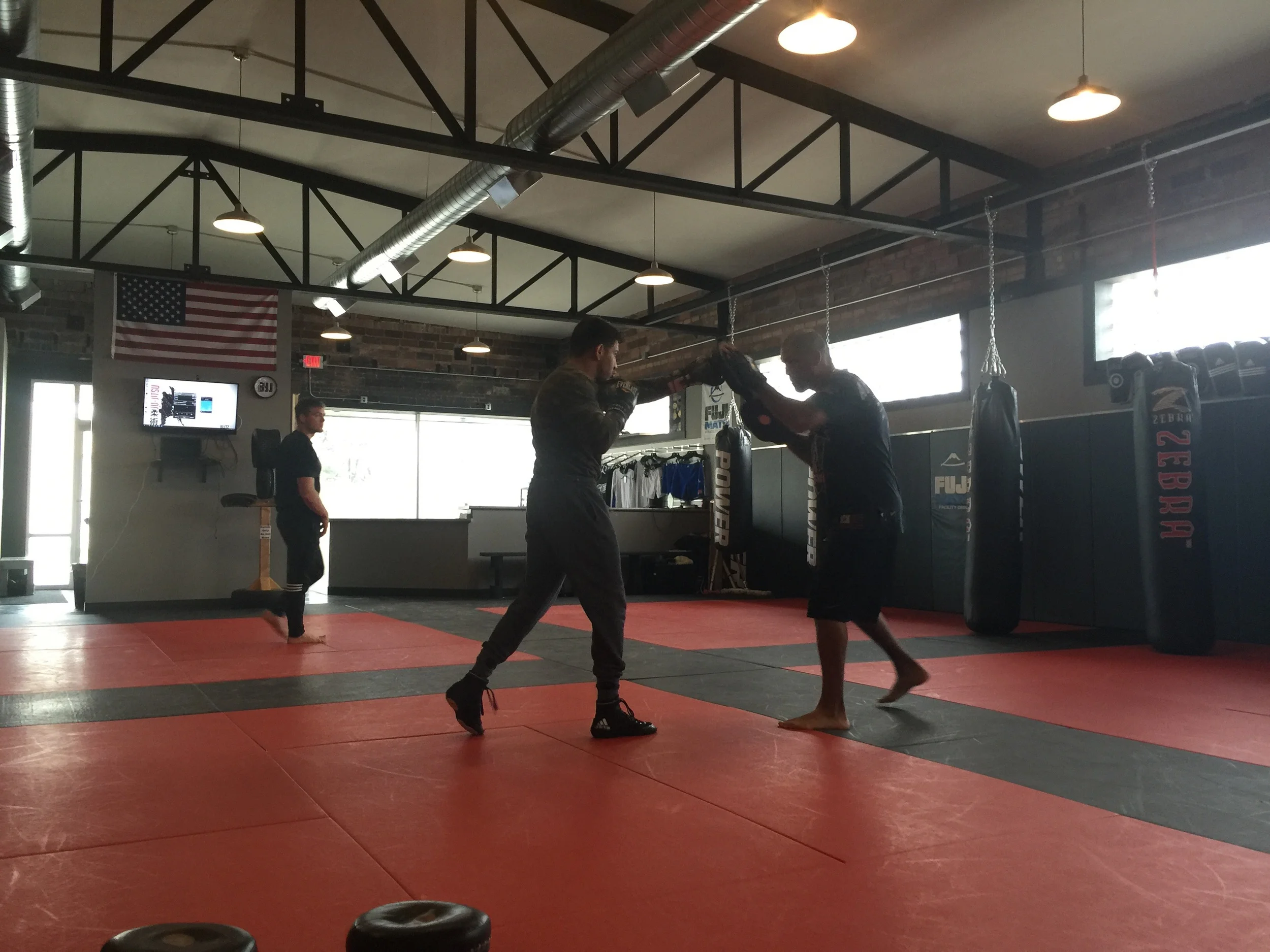 Matthew Lopez and Danny Perez working pads