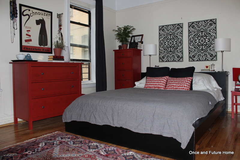 Master Bedroom Style Reveal Black White Red All Over Once Future Home