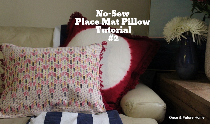 No Sew Place Mat Pillow