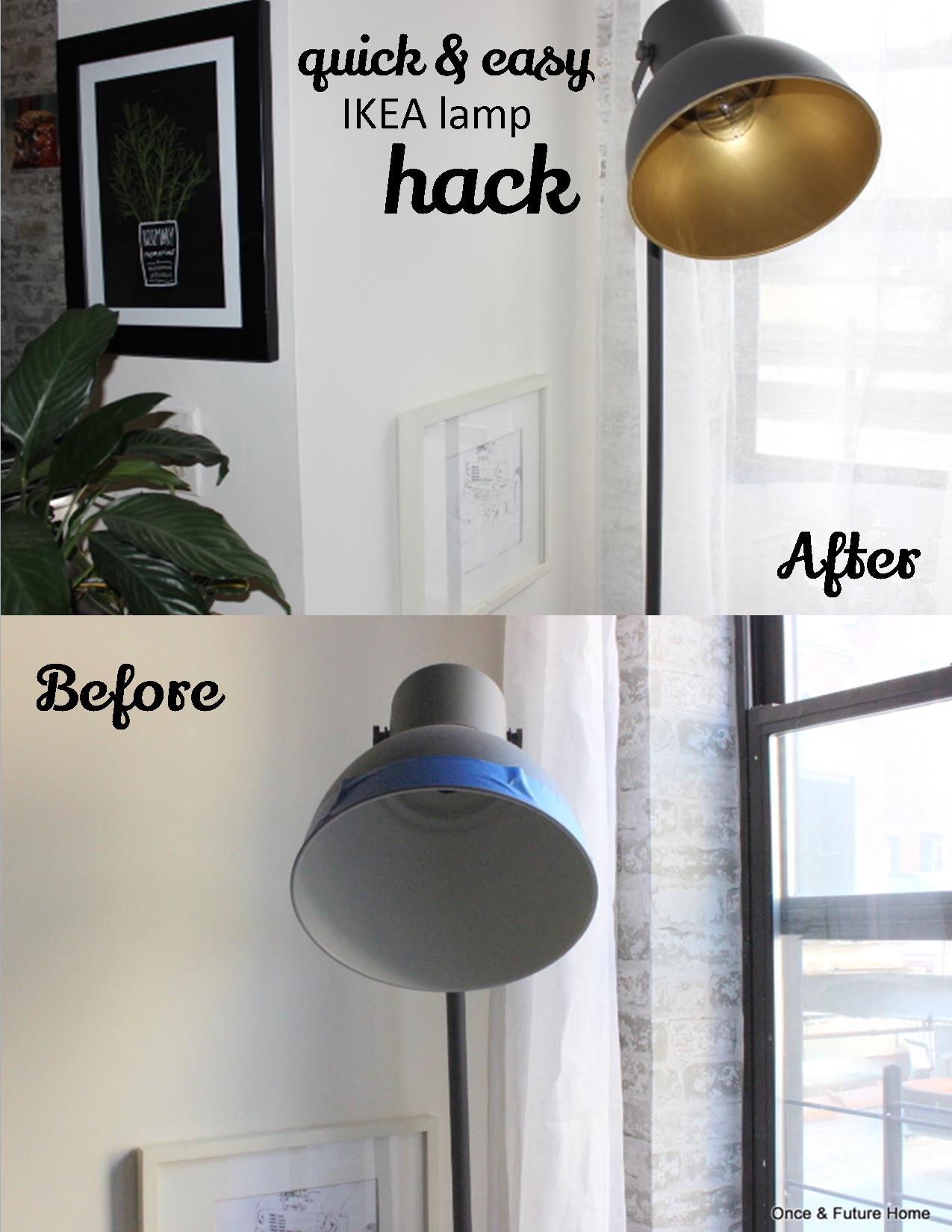 Quick & Easy Ikea Lamp Hack — Once & Future Home