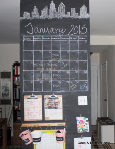 Family Calendar Wall and Mid-Year's Resolutions — Once & Future Home