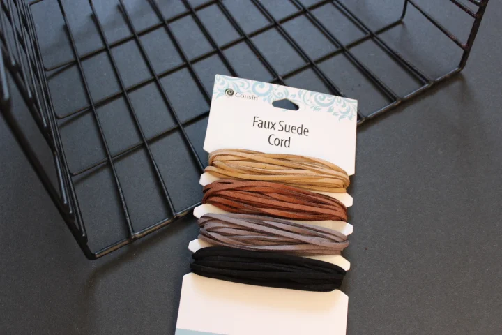 Basket upgrade with sueded cord