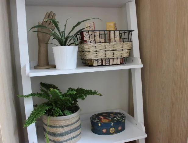 Woven twine and wire basket
