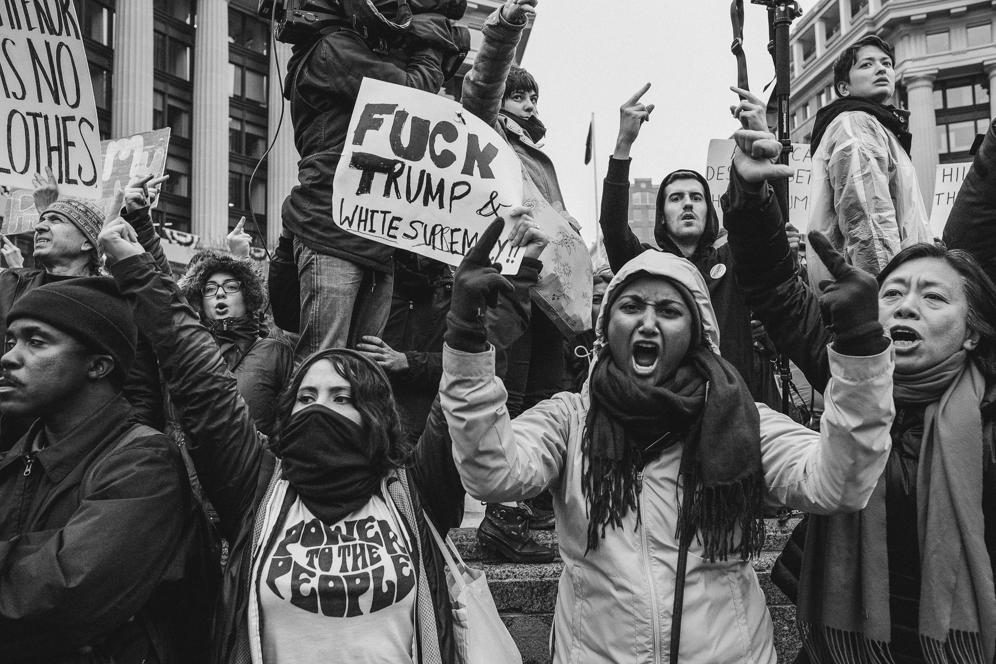 Angry Protestors at the 2017 Presidential Inauguration