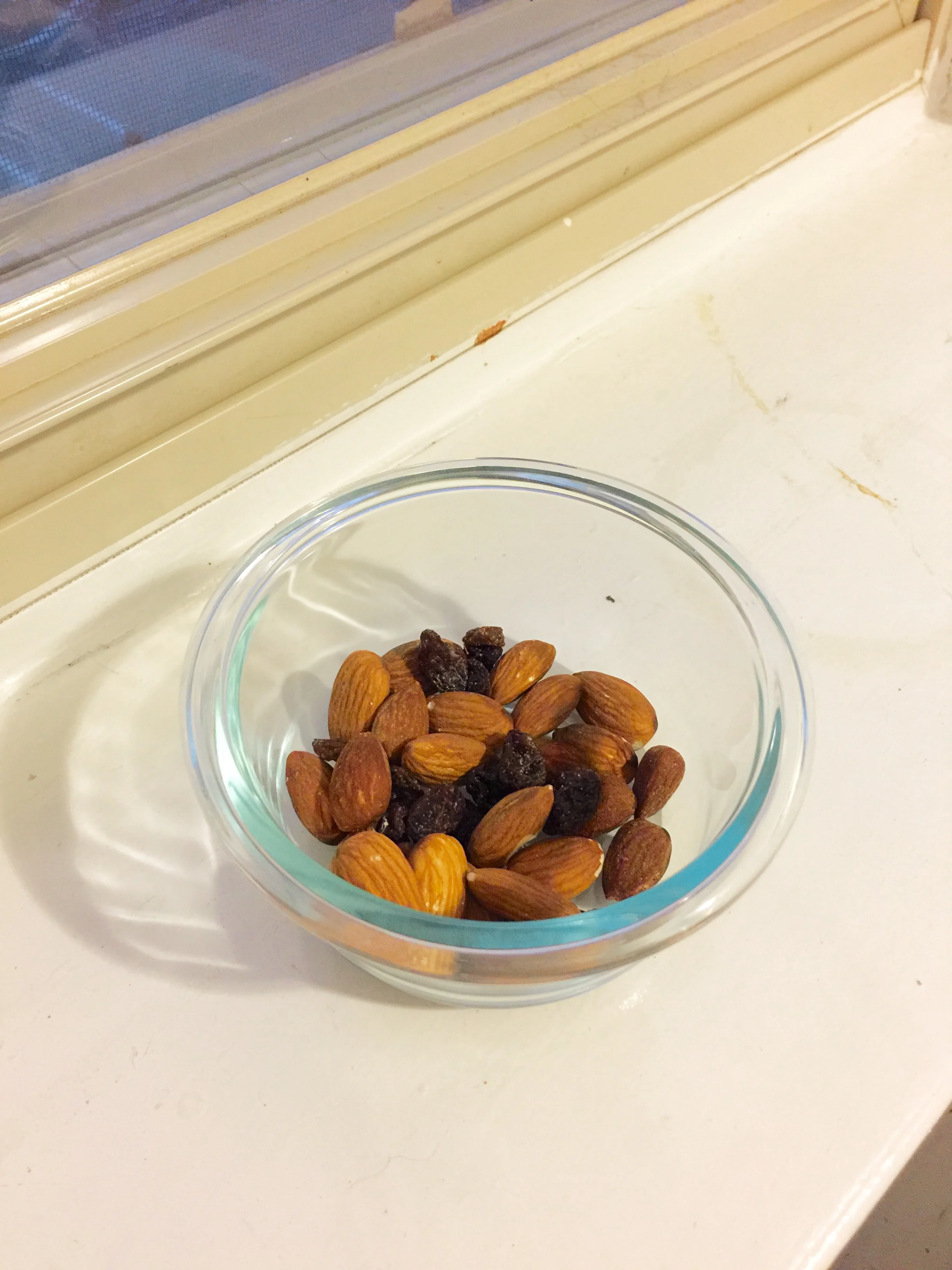 Raisins and almonds