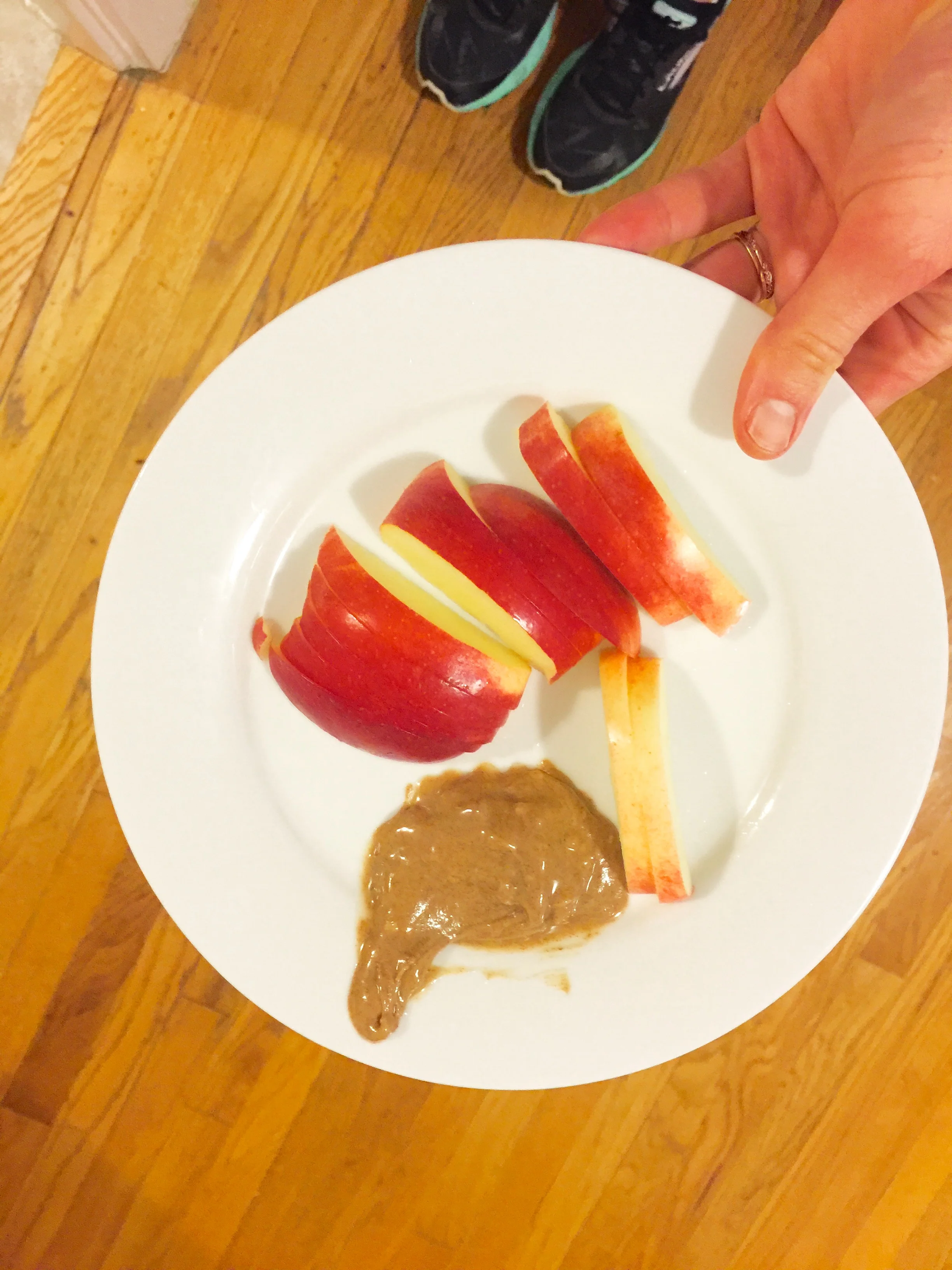 Apple slices with almond butter