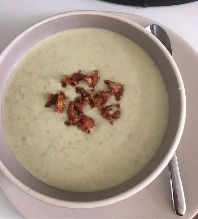 Mmmm cream of ramp and potato soup.