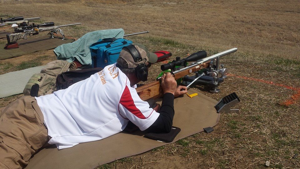 Team member Ken shooting at 600 yards