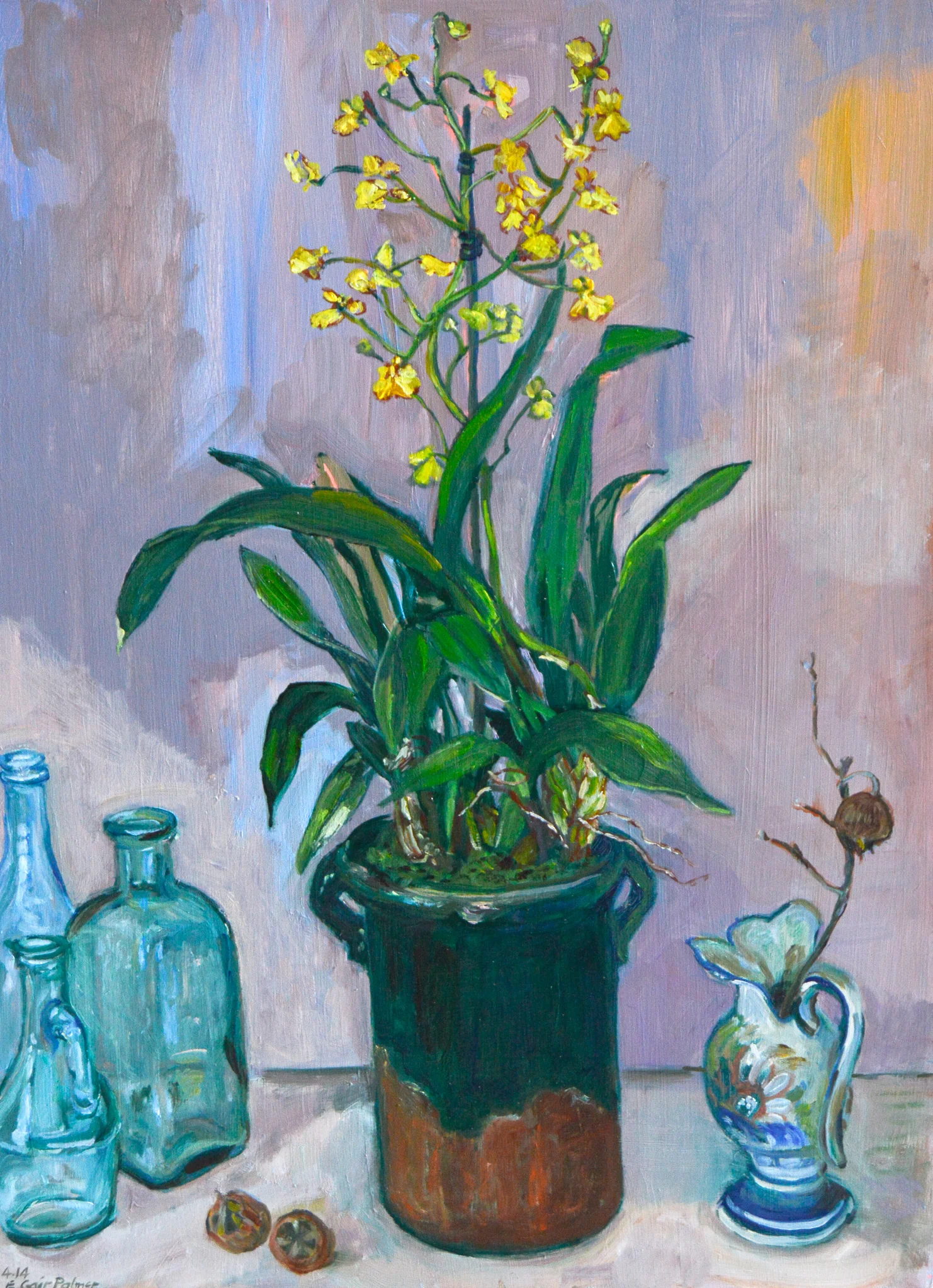 'Dancing Lady' Orchid 2014 oil on composite board 61cms x 45cms (unframed) $450