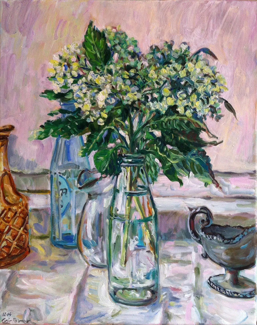 SOLD Mim's Hydrangeas 2014 oil on canvas 51 x 40cms (unframed) $450
