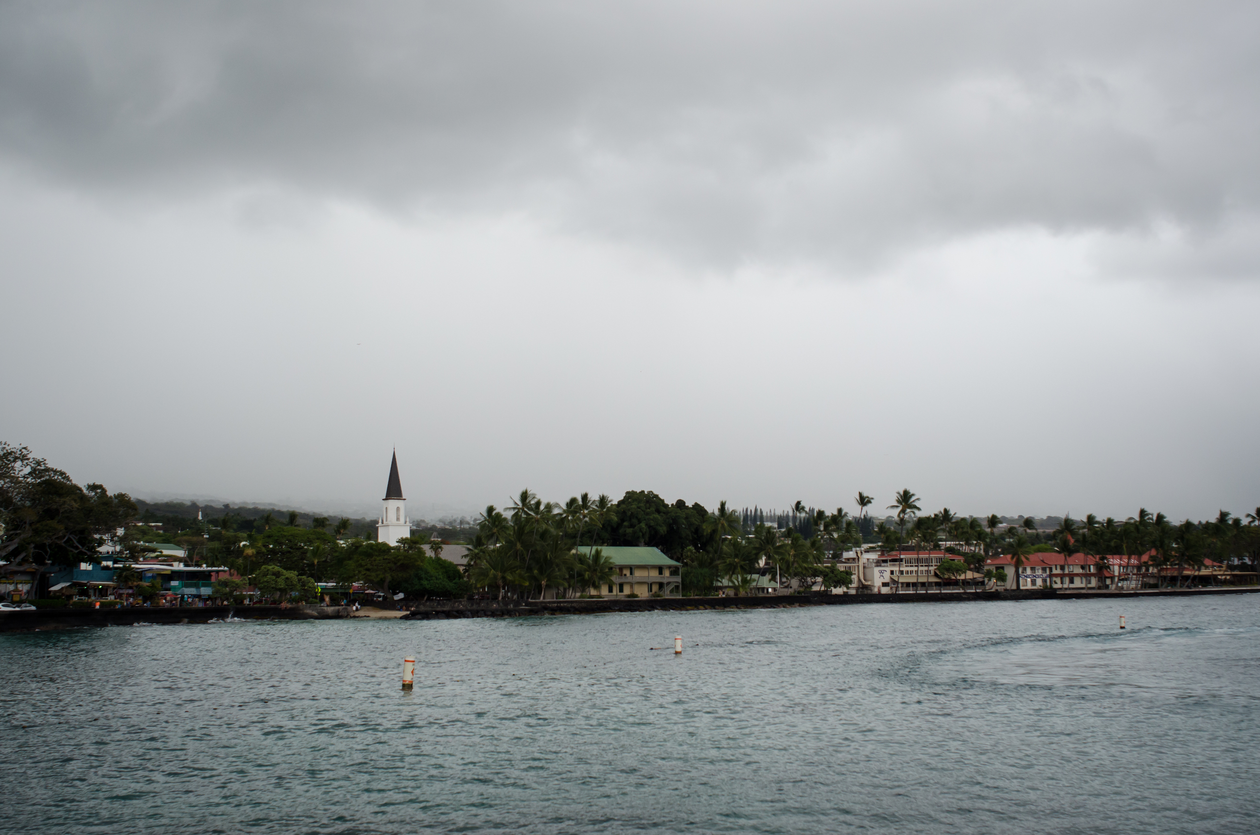 A view of Kona from the pier
