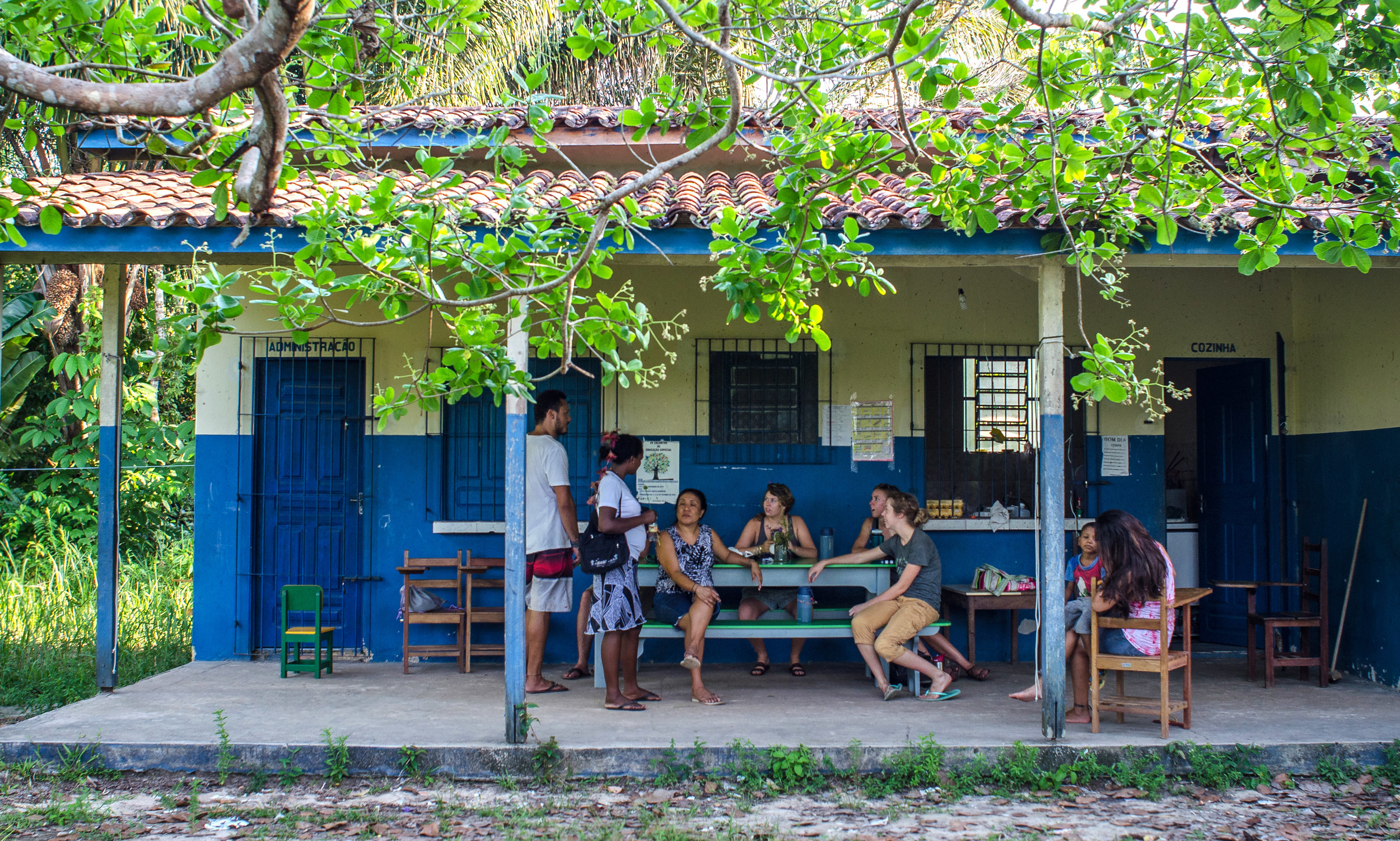 The school we stayed at, this is where we ate all of our meals and played late night card games. Locals would often stop by in the evening to just spend time with us. 