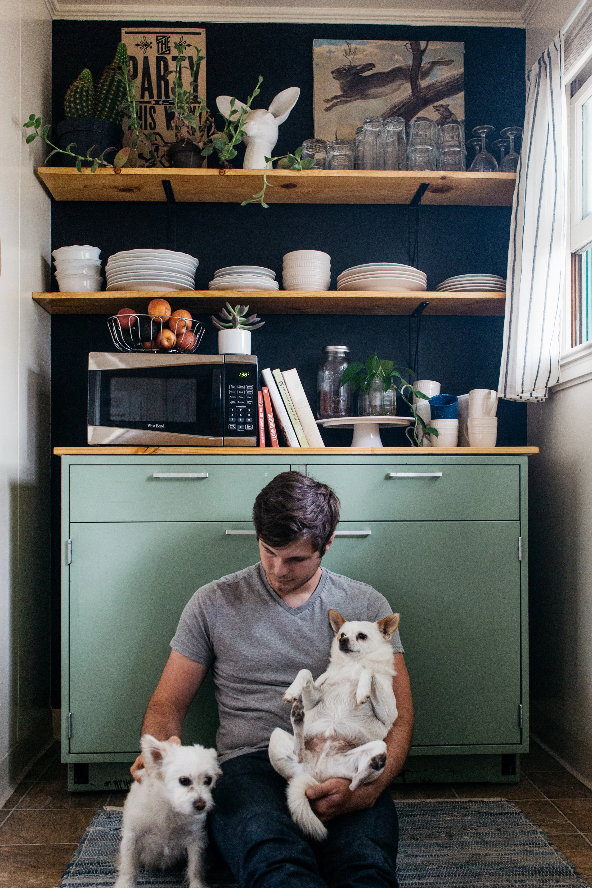 Favorite man, favorite pups. 