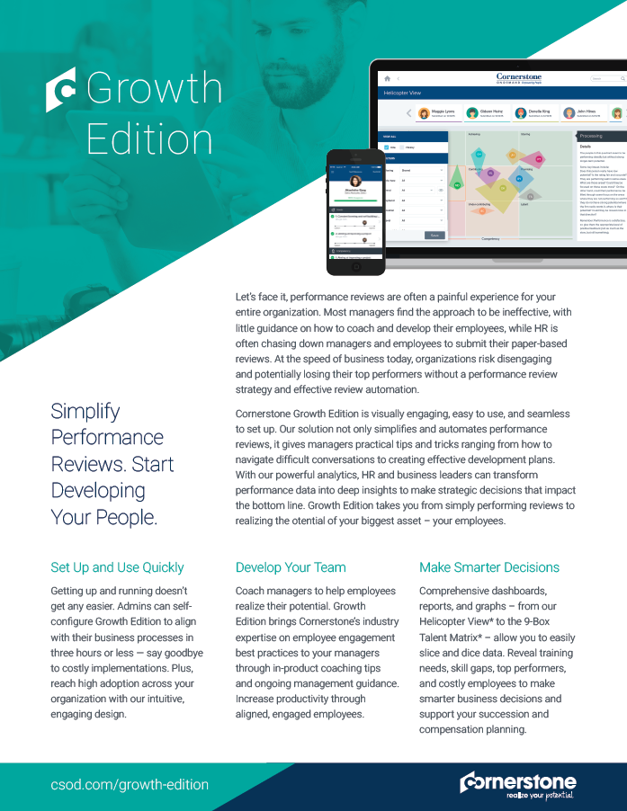 Cornerstone Product Flyers