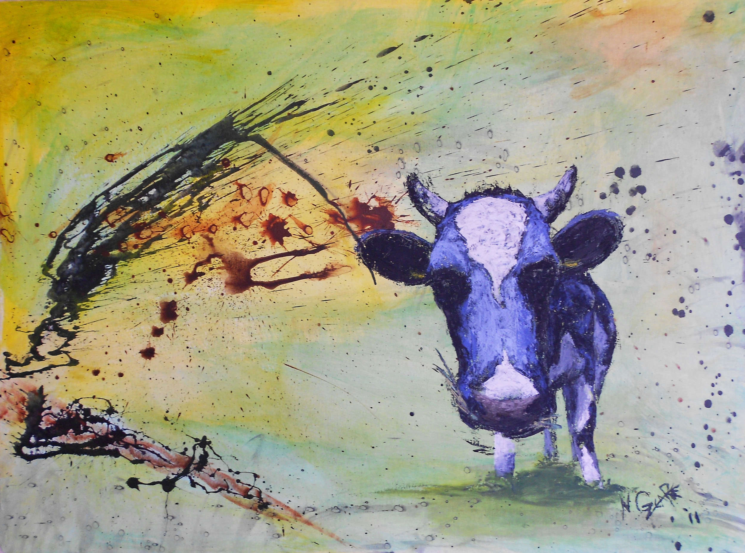 Karl - Oil and acrylic on wood panel