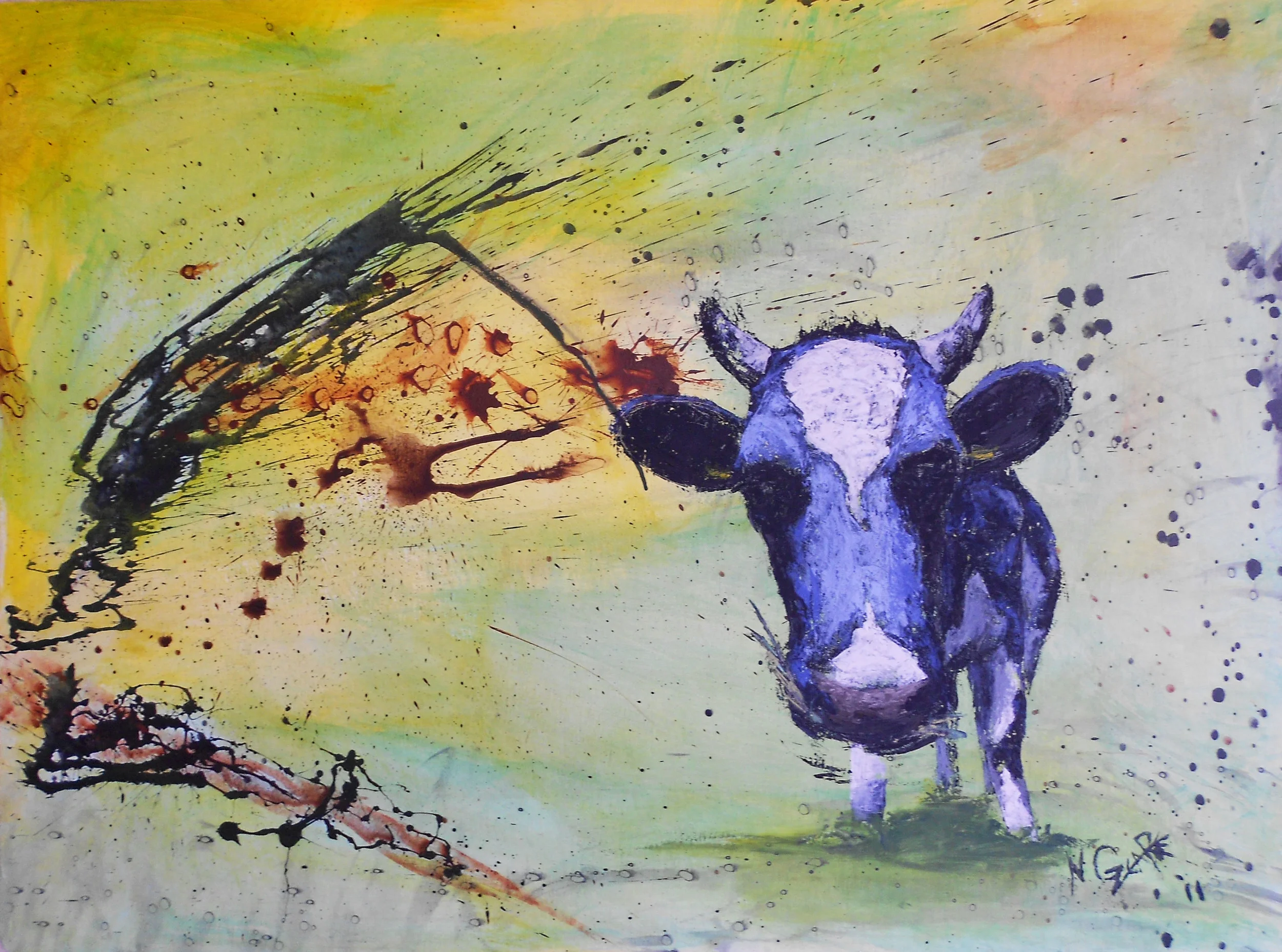 Karl - oil and acrylic on wood panel 48" x 36" (SOLD)