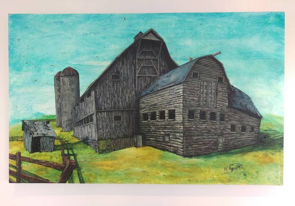 McPolin Farm - Oil on wood