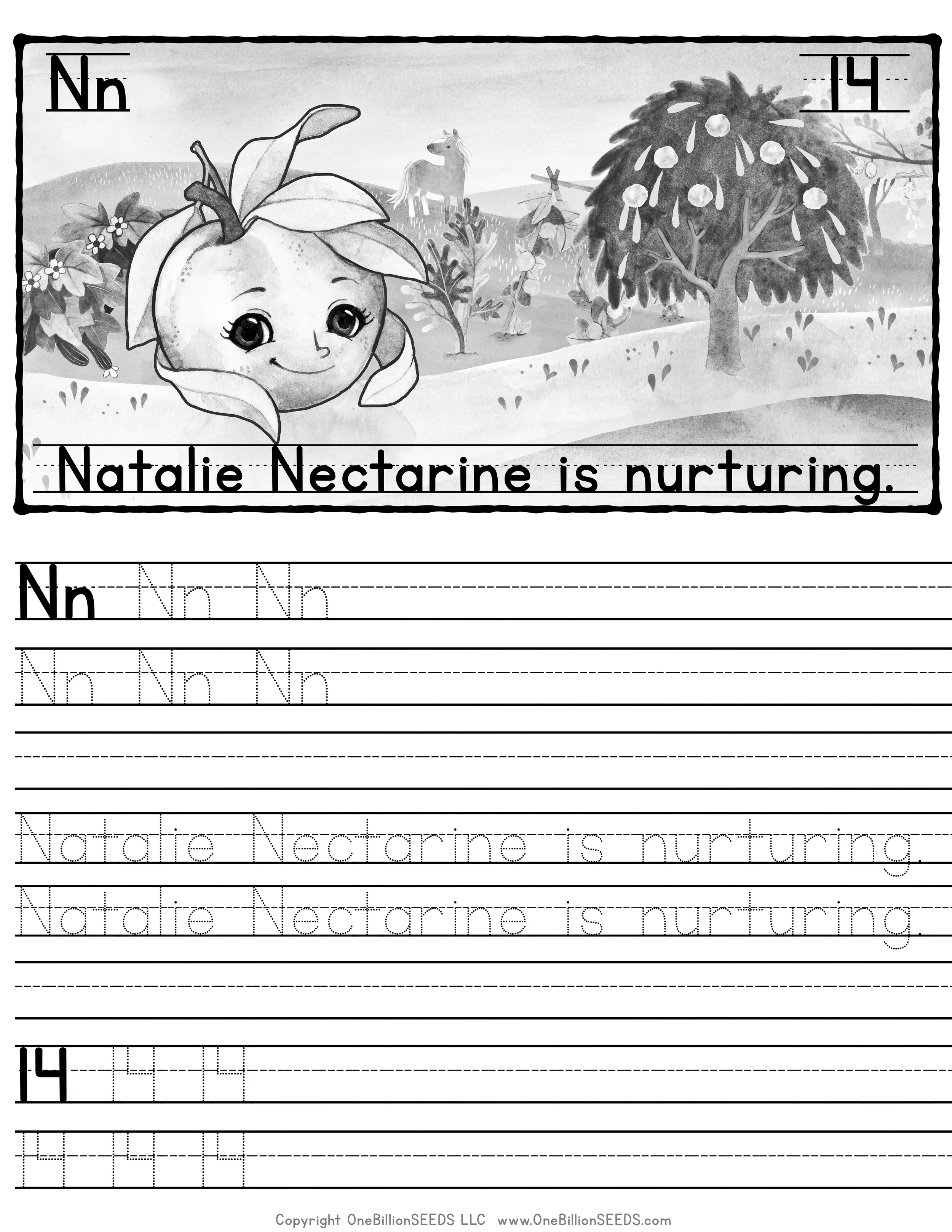 Nn#14-Writing Practice Page