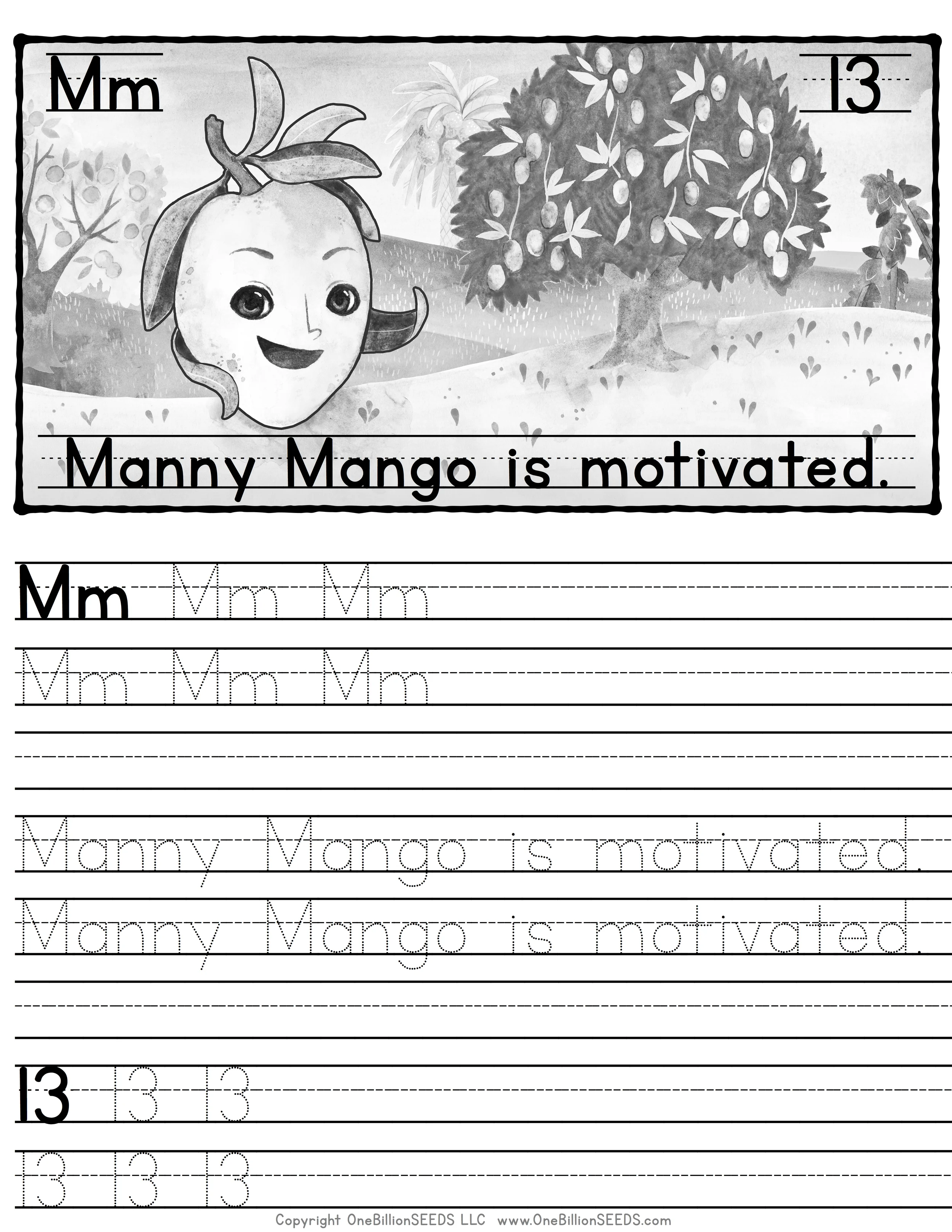 Mm#13-Writing Practice Page