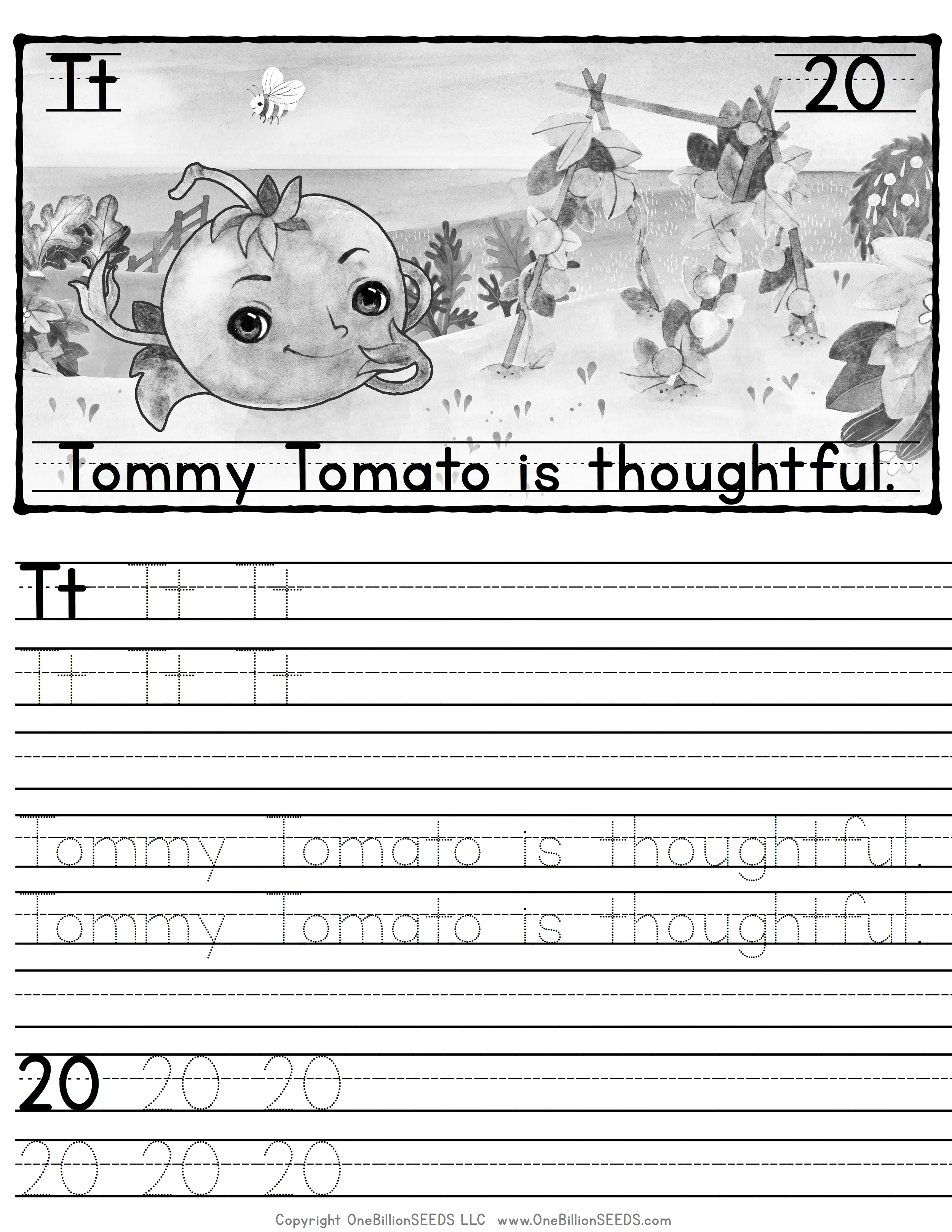 Tt#20-Writing Practice Page