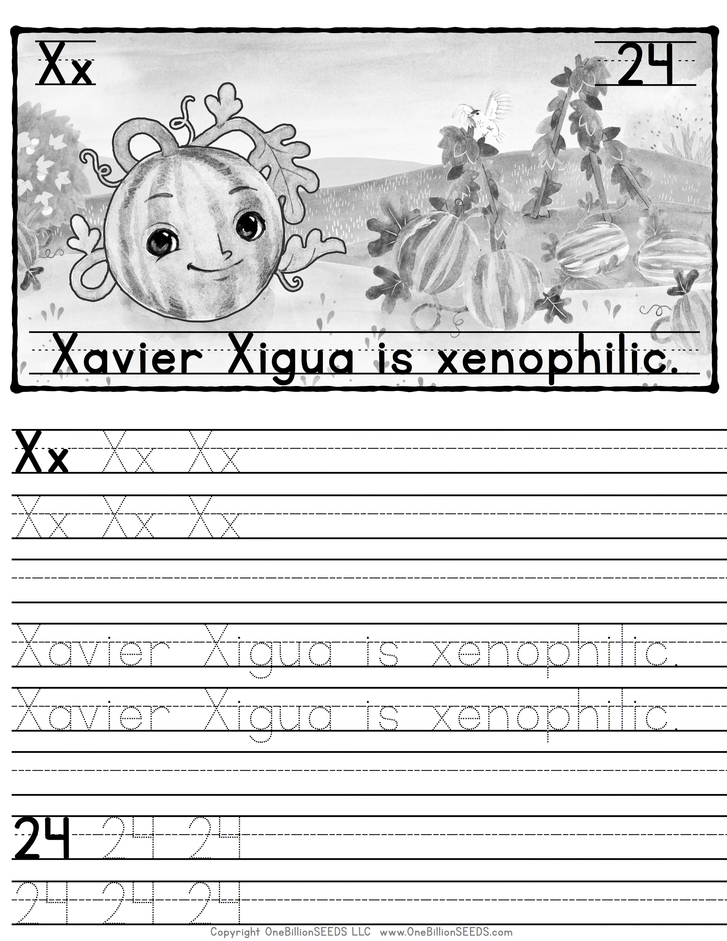 Xx#24-Writing Practice Page