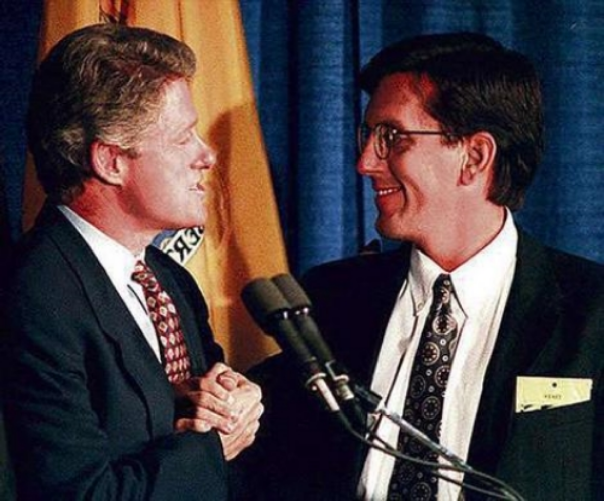 bill clinton and bob hattoy at the 1992 democratic national convention,&nbsp;