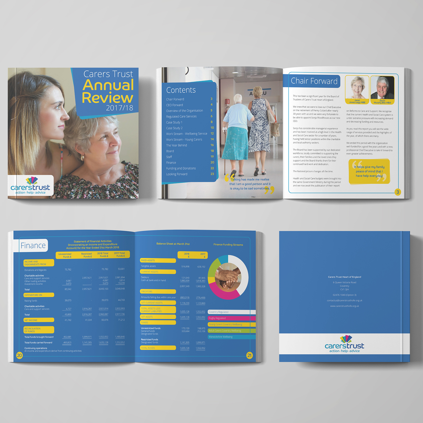 Zapped Marketing - Carers Trust Heart of England Annual Report 17/18