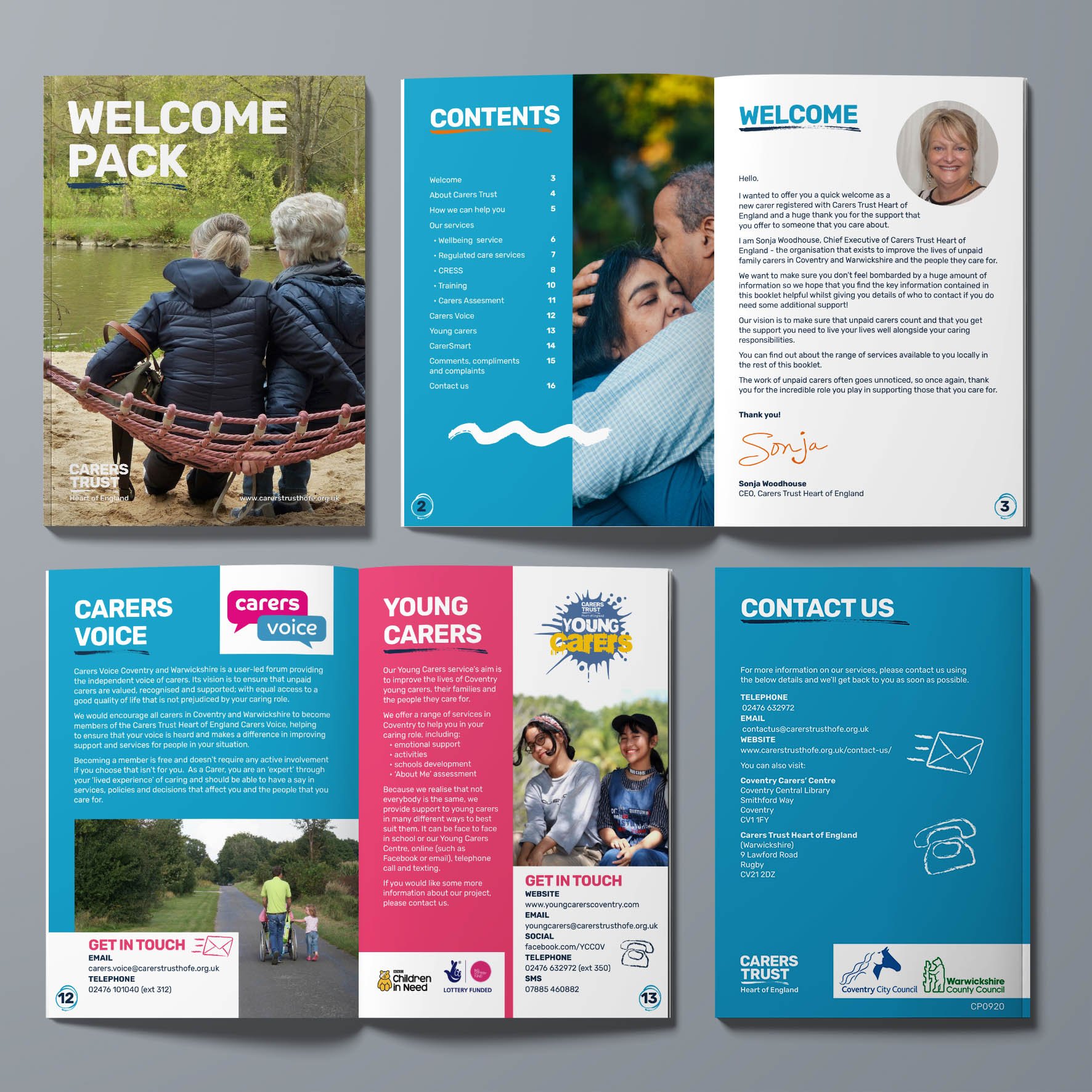 Zapped Marketing - Carers Trust Heart of England Welcome Pack Rebrand