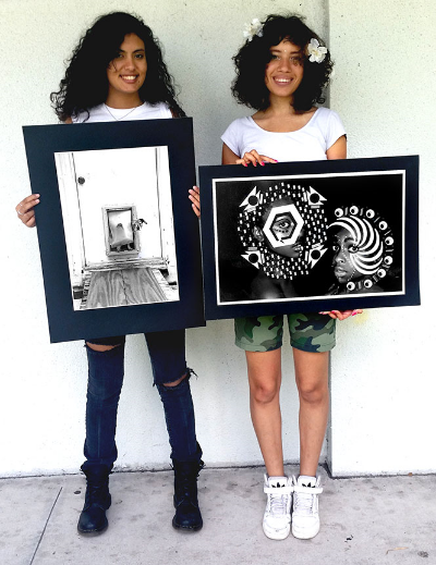 "Rise and Shine", Lara Pinheiro (left) "Lex and Peri", Brittany Duffy (right)