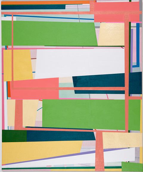  Gary Peterson Untitled Acrylic and house paint on sheetrock 120.5" x 113" 2014 