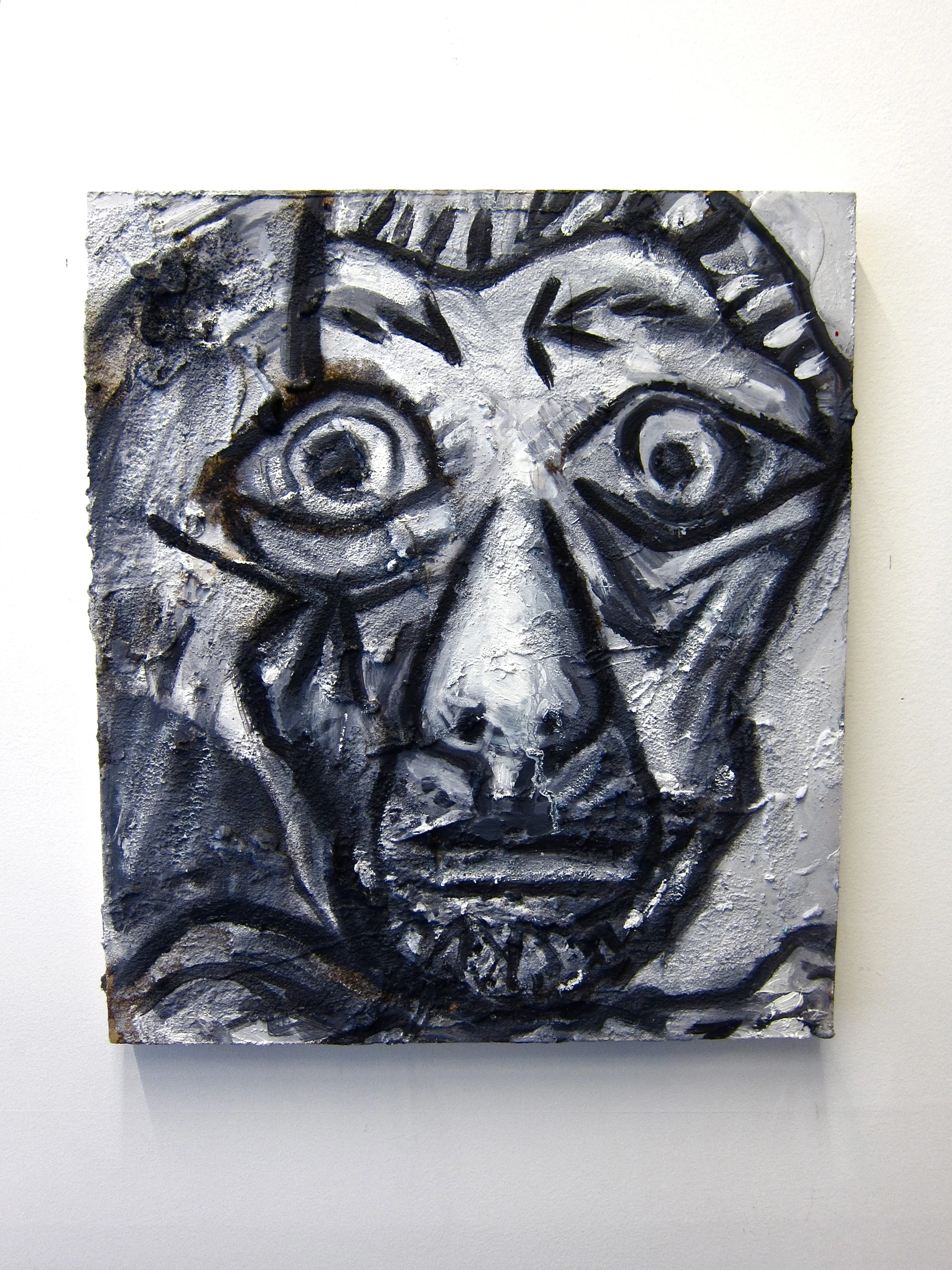 Shai Zurim Diluting a genius Oil on wood 14" x 16" 2012