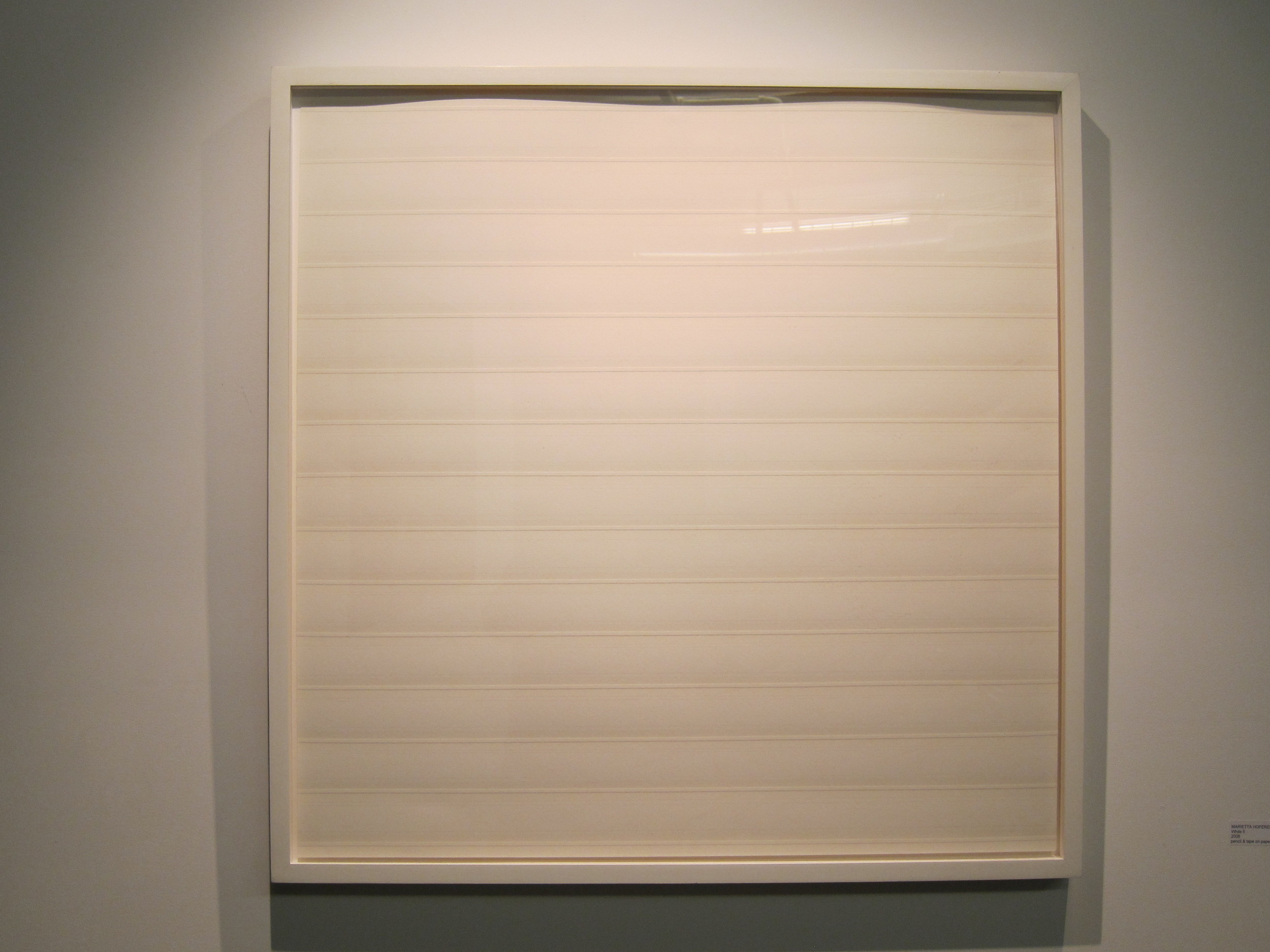  Marietta Hoferer White 5, 2008 Pencil and transparent tape on paper  31x31 inches  