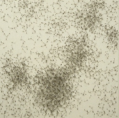  Tamiko Kawata Constellation II Safety pins on canvas 48" x 48" 2007   