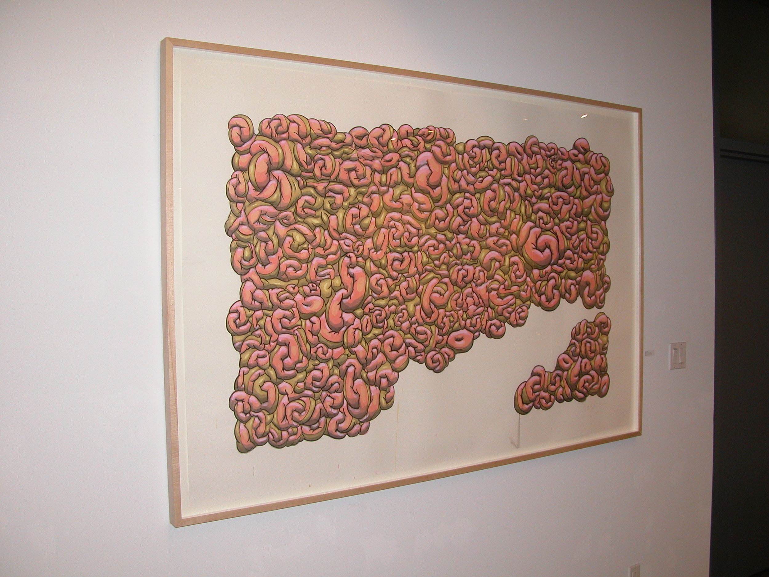  Miami Donut Orgy, 2007 ink and watercolor on paper 68x43 inches  