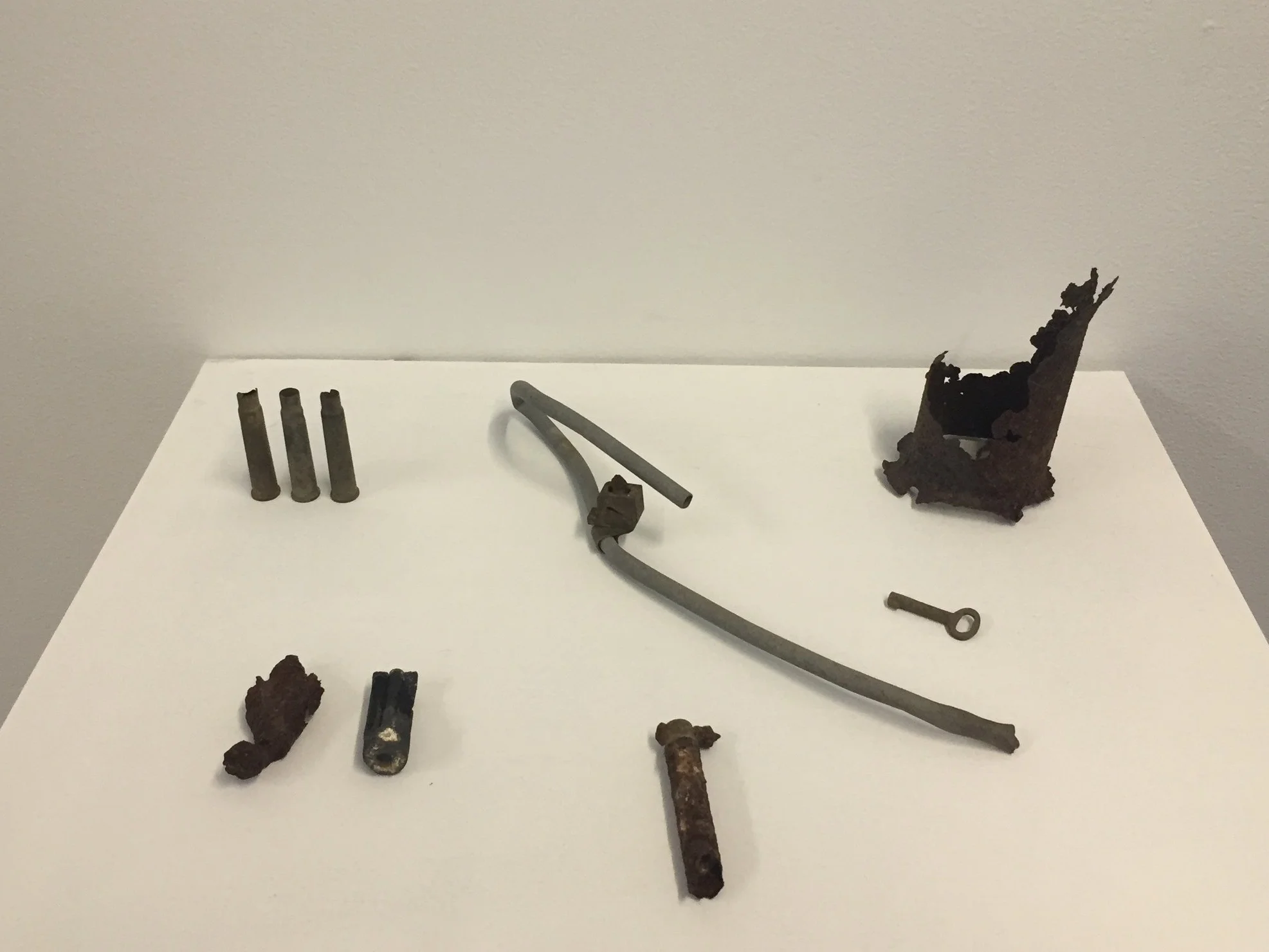Maria Rapicavoli Tracce#2 2013 Aircraft Fragments circa 1940s Variable Dimensions