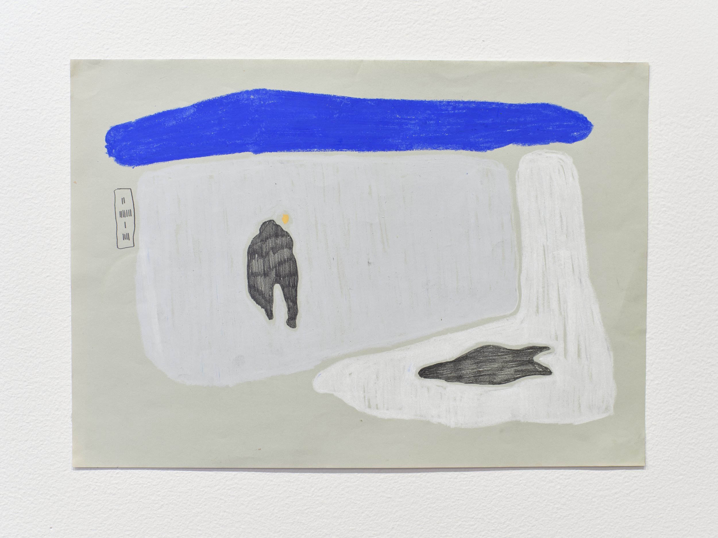 Hawu Lim, 2716 Norris Avenue-27, 2020, Graphite and wax pastel on paper, 8.25 x 11.6 inches