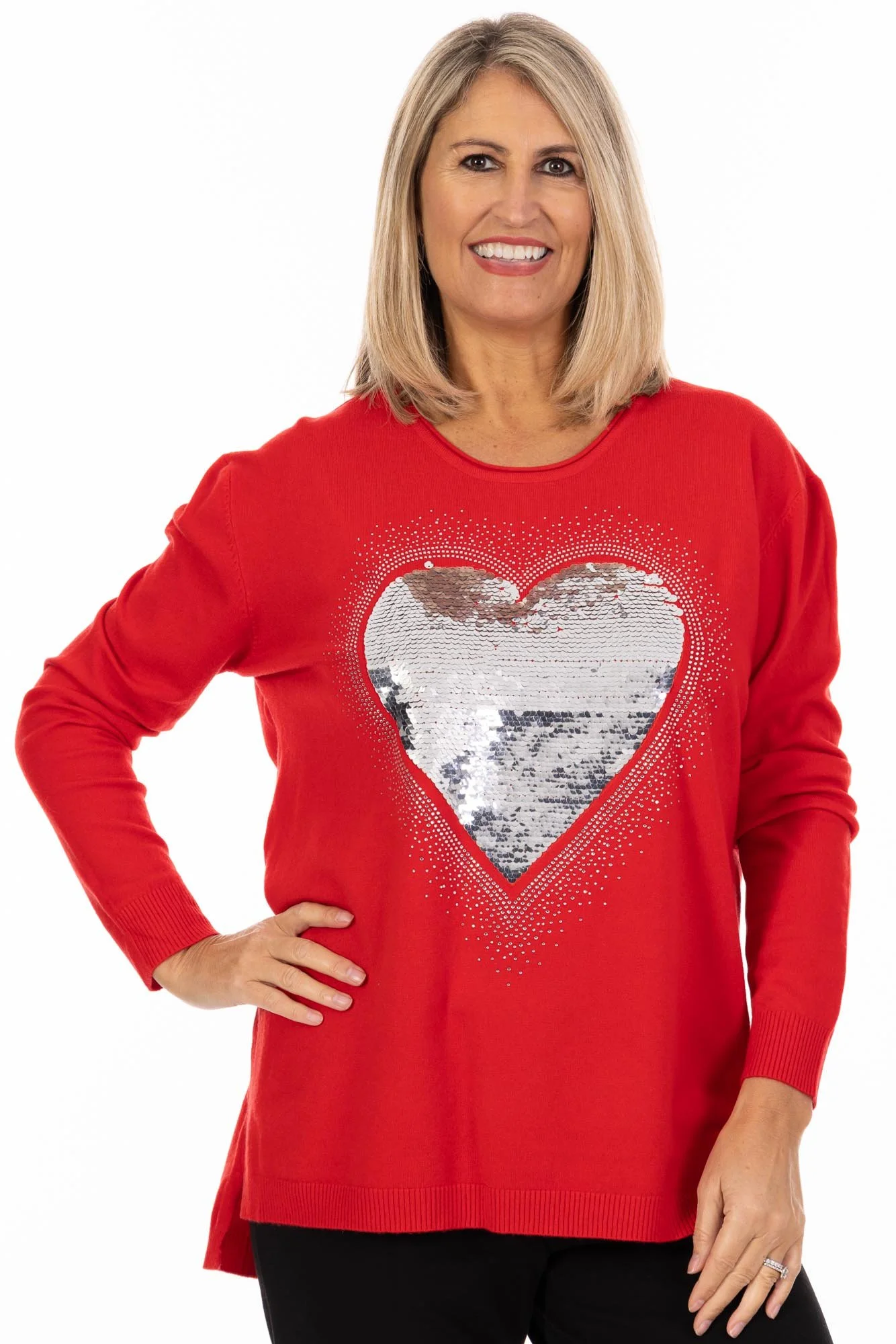 silver sequin jumper