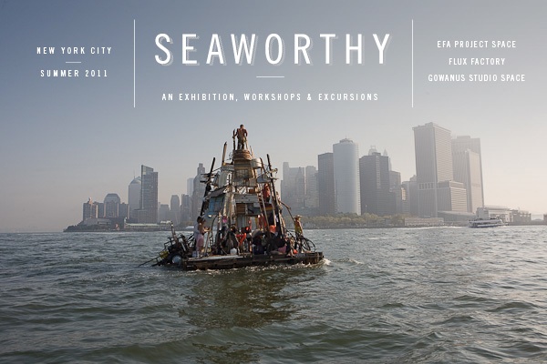 Dearest Margaret: I am delighted to be writing you from aboard the ocean-going exhibition Sea Worthy, chartered by the respectable companies Elizabeth Foundation for the Arts, Flux Factory and Gowanus Studio Space. We are due to sail on June 10th, and there is a public reception planned from 6-8 pm at the EFA Project Space to see us on our way. It has been raining now for weeks. Hopeful it will clear... Your beloved-- R