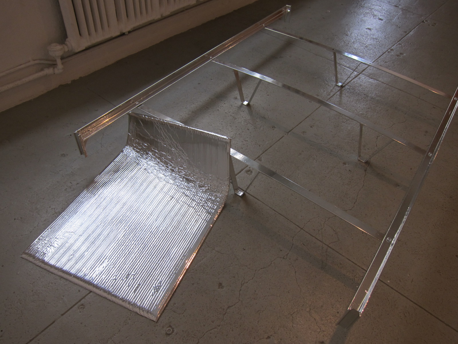   Ethan Breckenridge,   12 Pavilions , 2014. Multimedia objects wrapped in chrome vinyl. 