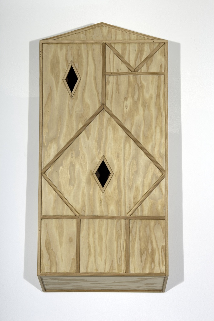   Whiting Tennis,   Useless Cabinet,  2009. Plywood, 28 x 13½ x 4½ inches. 