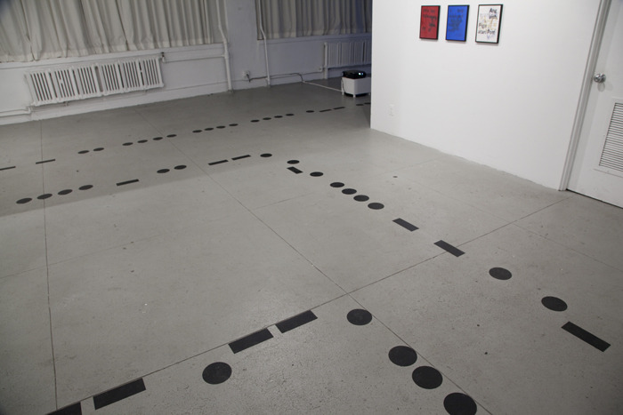   Brendan Fernandes,   Wandering Speech , 2011. Vinyl on floor, dimensions vary. 