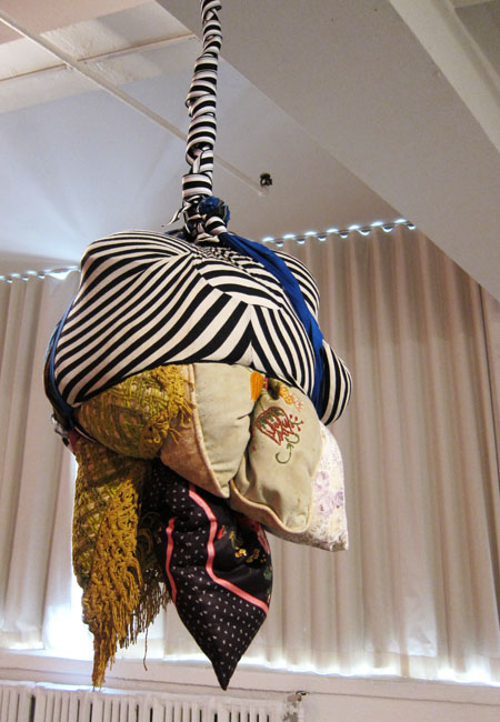   Shinique Smith,   Seascape,  2012. Clothing, fabric and ribbon. 
