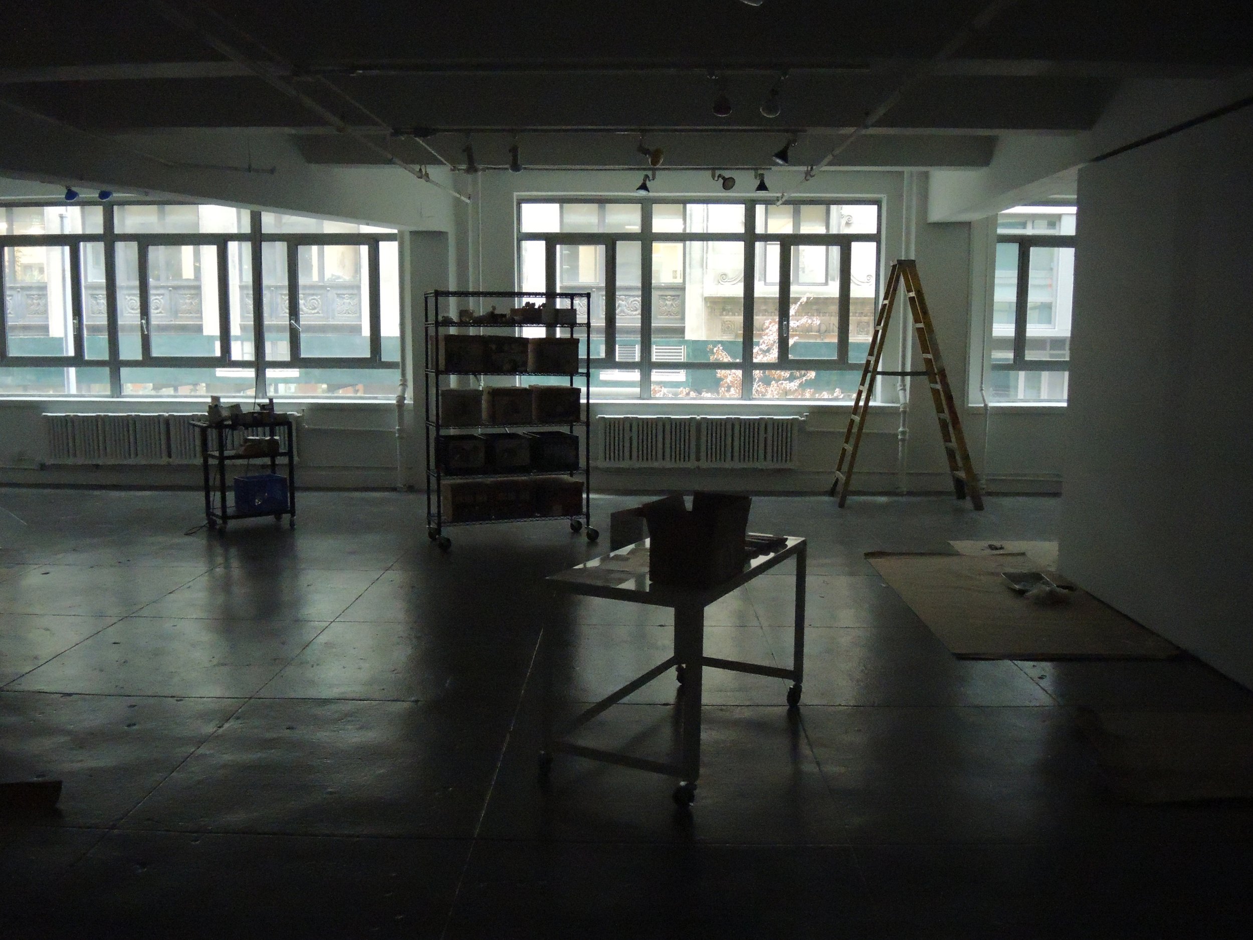 EFA Project Space, during installation of the work. 