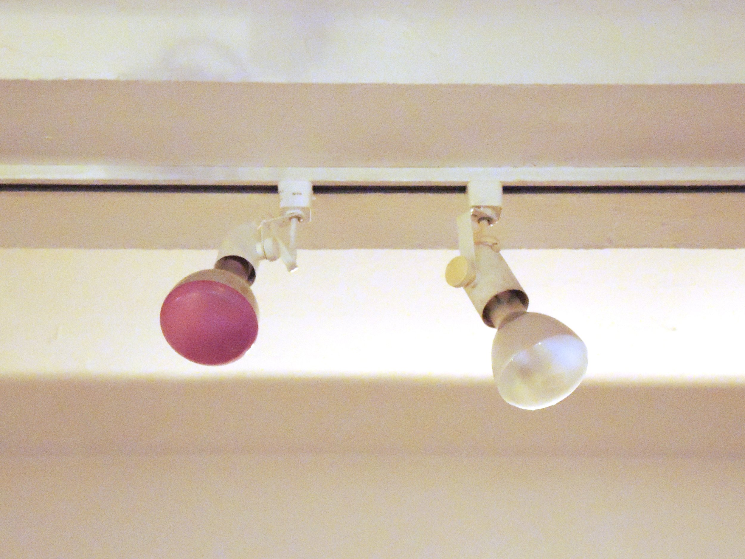  Ellipsoidal Reflector Spot Lights: pink or incandescent color. 