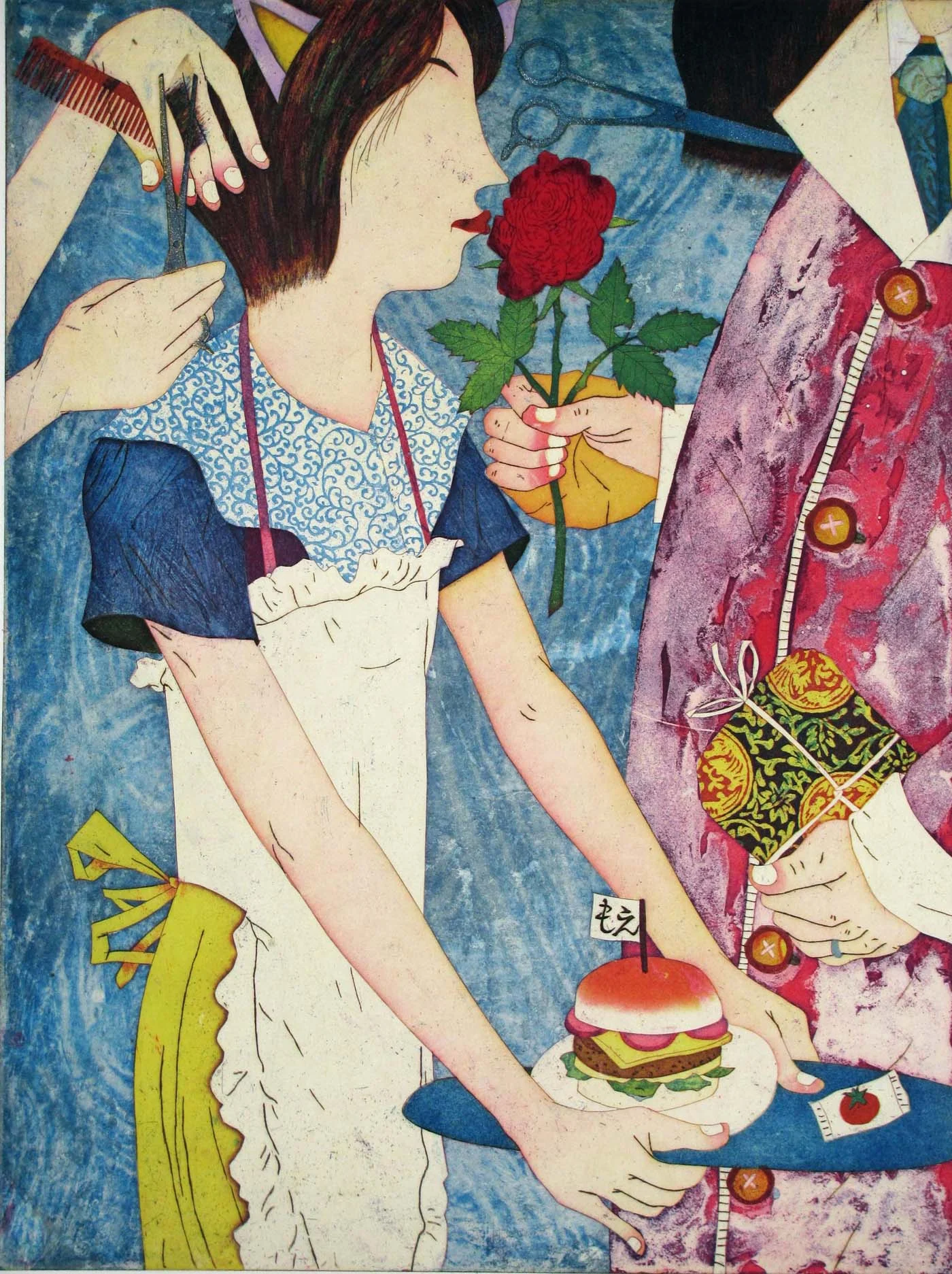 Yuji Hiratsuka MOE , 2014 Intaglio and chine collé